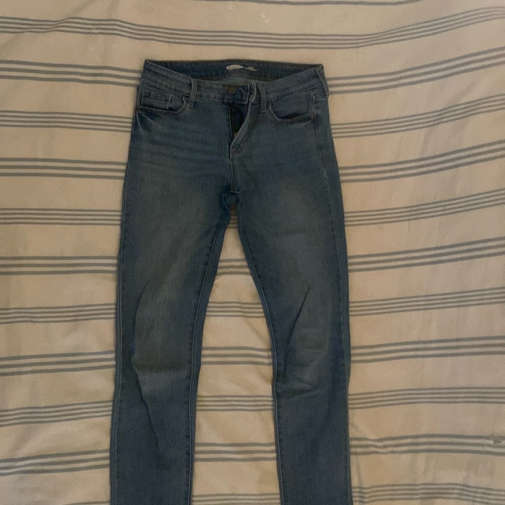Blue straight jeans